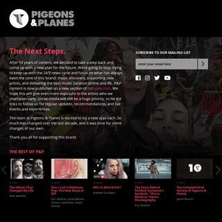 Pigeons & Planes- The Next Steps To Our Music Platform