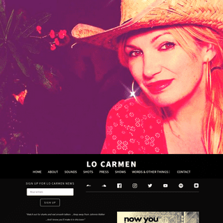 Lo Carmen (aka Loene Carmen) is an Australian singer songwriter