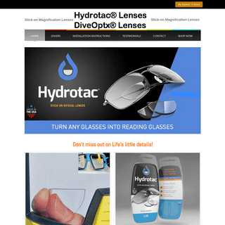 HydroTac®  Lenses DiveOptx® Lenses