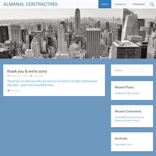 ALMANAL CONTRACTING – Just another WordPress site
