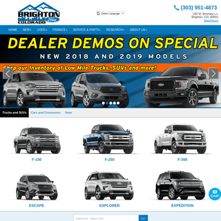 Brighton Ford - New and Used Ford Dealership near Denver, CO