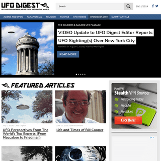 UFO DIGEST â€“ UFO and Paranormal News From Around The World