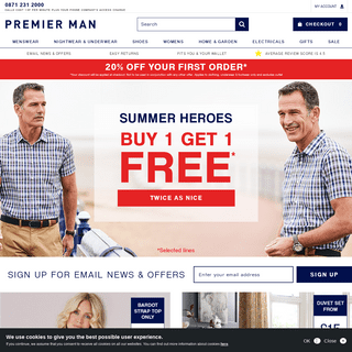 Great Value Men's Clothing to 5XL: Online & Catalogue Shop | Premier Man
