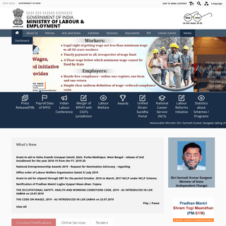Home | Ministry of Labour & Employment | GoI