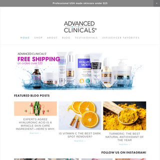 Official Advanced Clinicals Store - Shop Quality Skincare Products Backed by Science