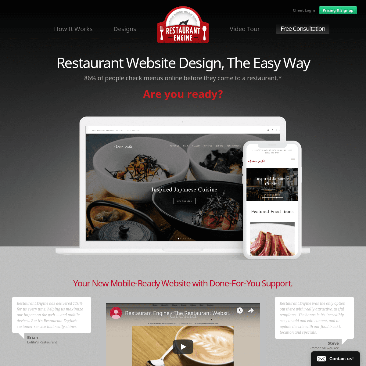 Restaurant Website Design Solution