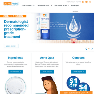 Dermatologist Inspired Acne Treatment Products - Acne FreeÂ®