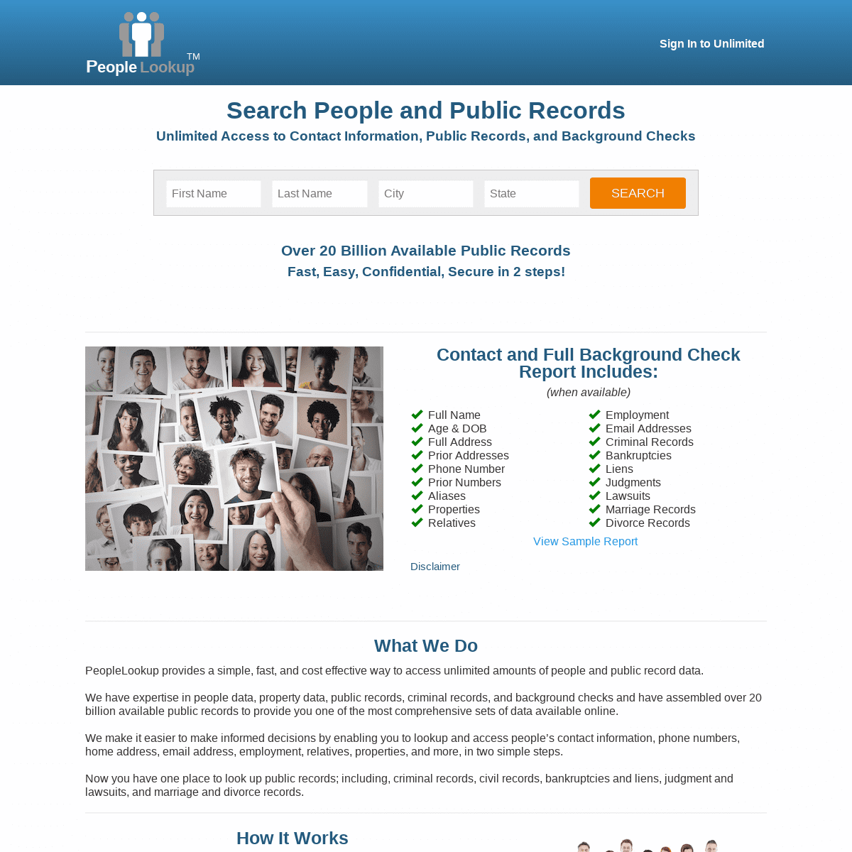 PeopleLookup People Search - Public Records, Background Checks & More