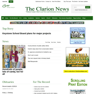 A complete backup of theclarionnews.com