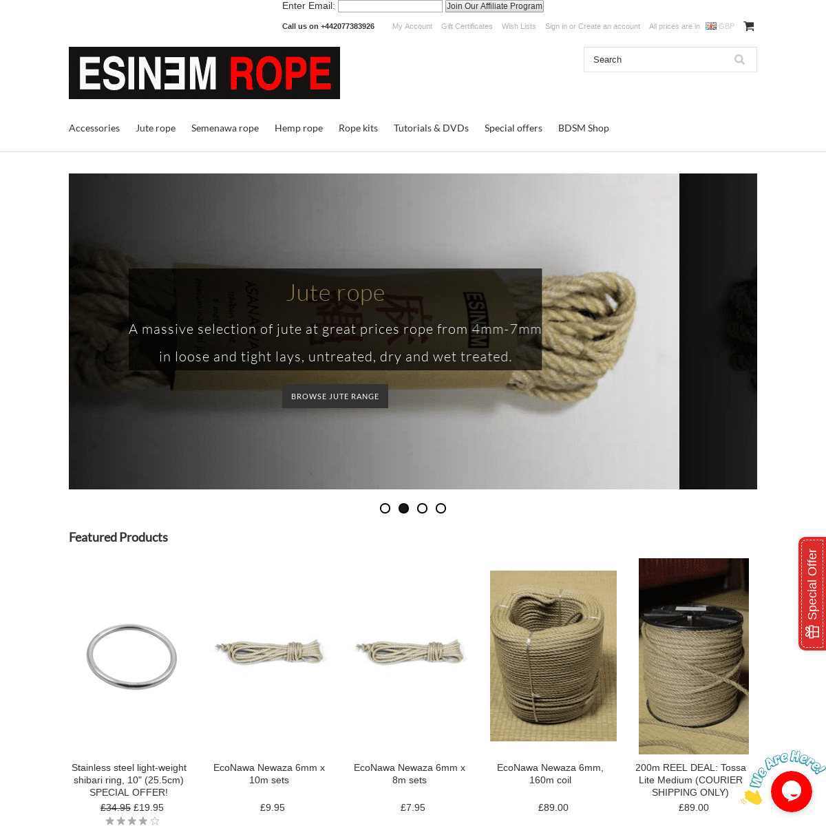 ESINEM Rope: Bondage and shibari supplies