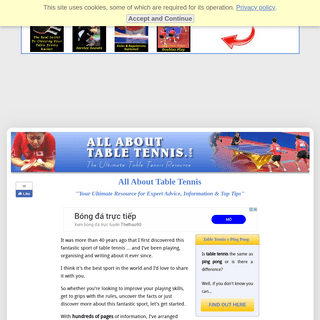 All About Table Tennis - Expert Advice, Information and Top Tips