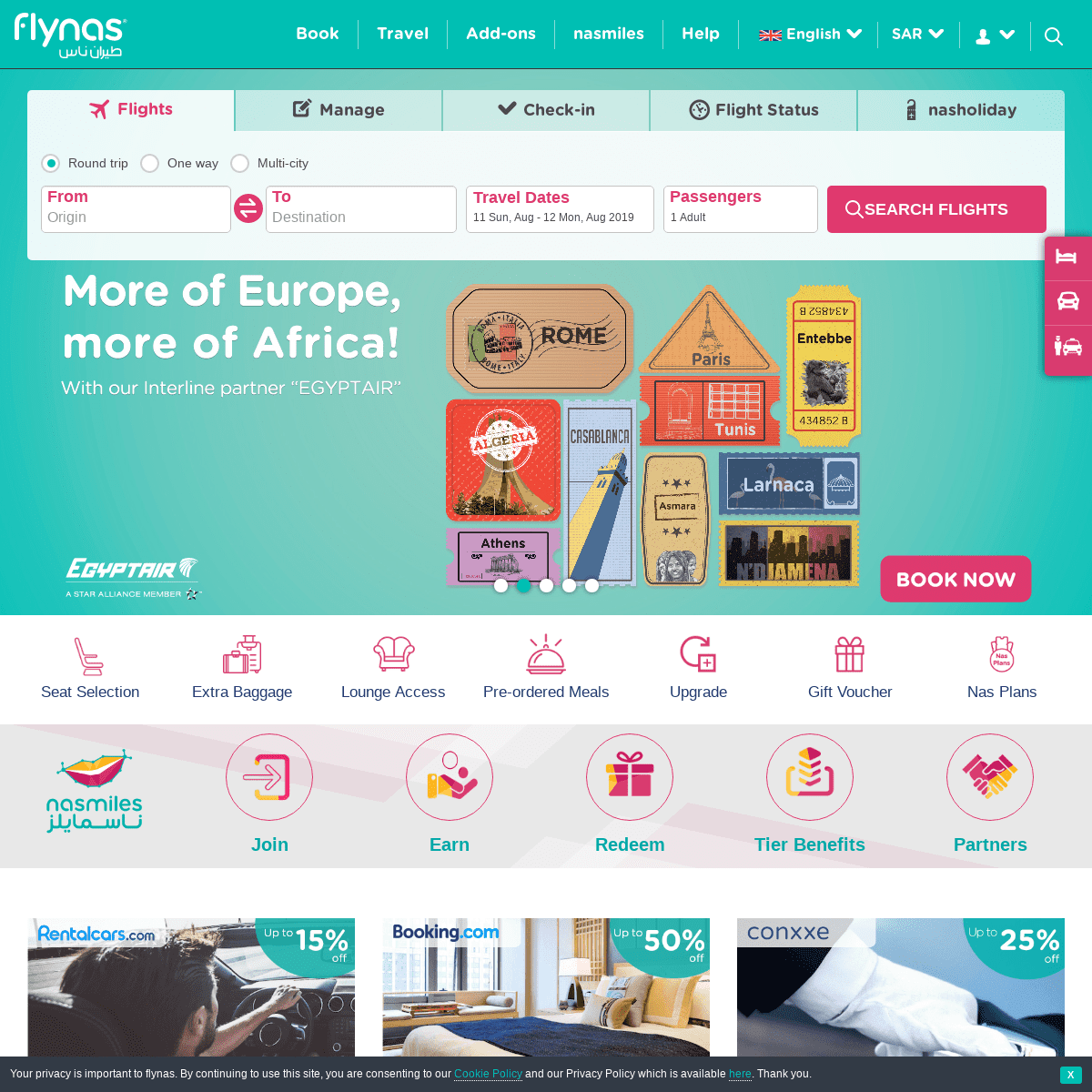 flynas | Modern low cost Saudi airline offering cheap flights