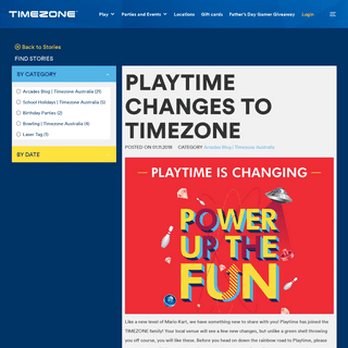 Playtime changes to Timezone | Timezone Australia
