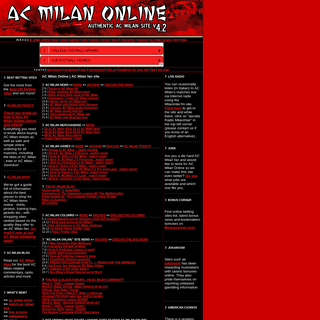 AC Milan Online | AC Milan fan site with news, transfers, wallpapers, tickets, kits, shirts and more