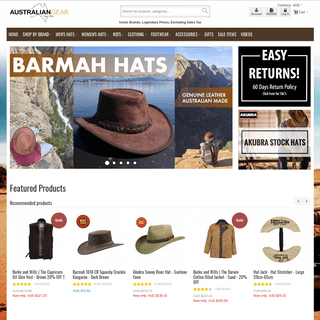 Australian Hats & Gear Online - Akubra, Barmah, Drizabone and Kangaroo Leather Hats