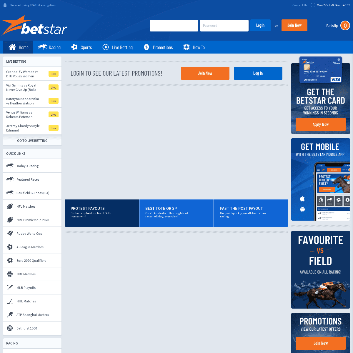 A complete backup of betstar.com.au