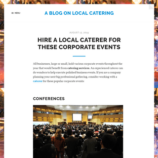 A Blog on Local Catering
