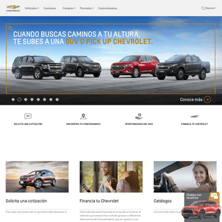 Chevrolet Sitio Oficial | Autos, SUV, Camionetas, 4X4, Pick Up, Camiones y Autos Familiares