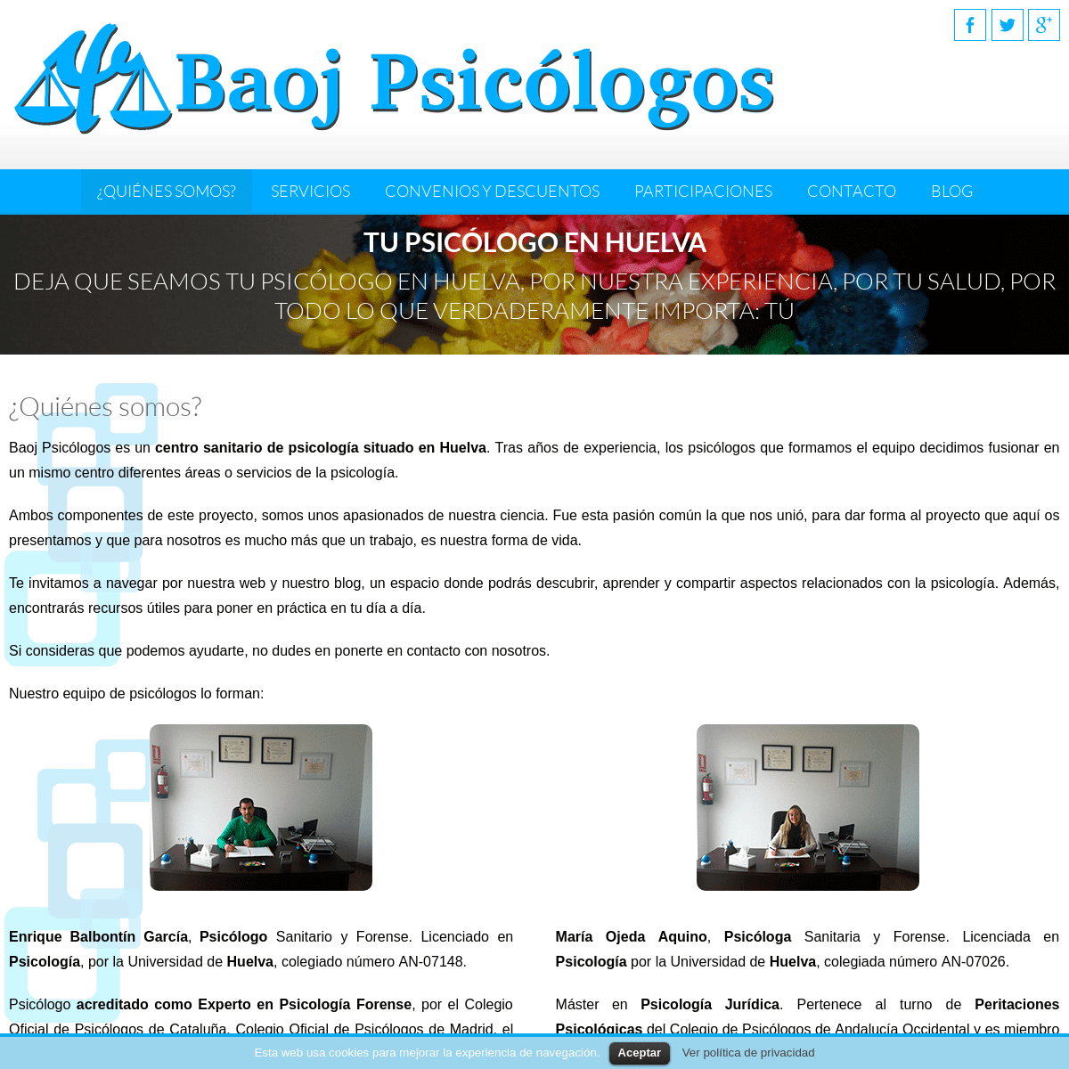 Psicologo Huelva - Consulta de psicología - Baoj Psicólogos