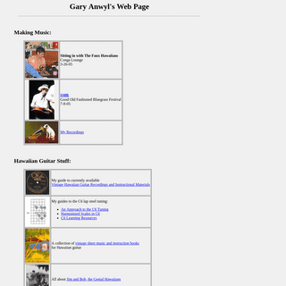 Gary Anwyl's Web Page