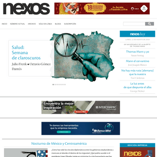 Nexos | Sociedad, ciencia y literatura