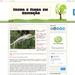 A complete backup of faunafloraextincao.blogspot.com