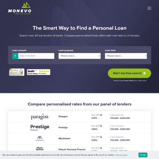 Personal Loans from £500 to £50k from Monevo.co.uk