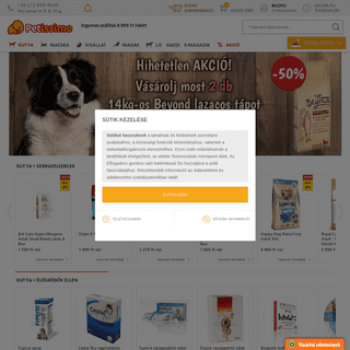 Prémium kutyatáp, macskatáp, felszerelések | Petissimo Webáruház