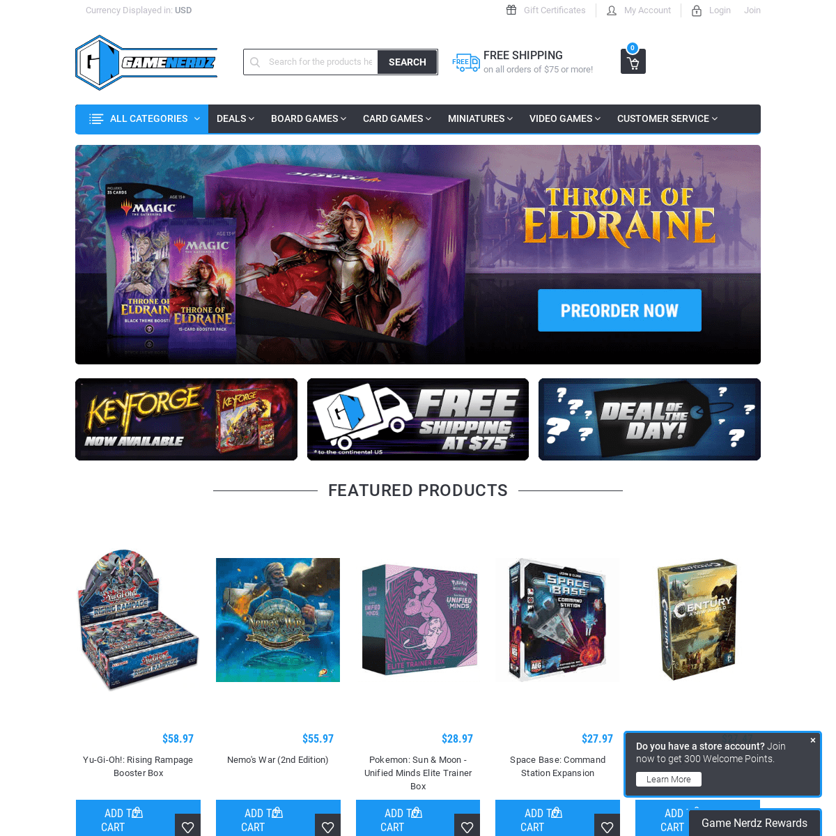Gamenerdz.com - Board Games, Magic The Gathering, Table Top Games, Dungeons & Dragons, Role Playing Games