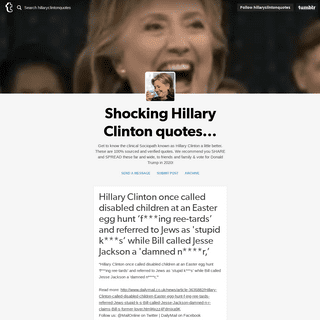 Shocking Hillary Clinton quotes...