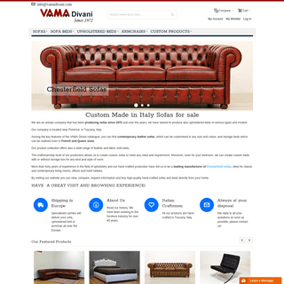 Hand crafted Made in Italy Sofas, on-line sale.
