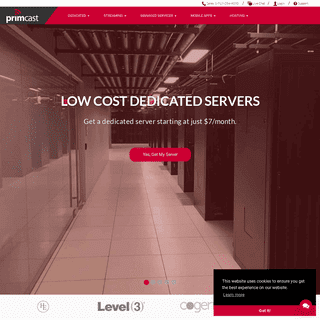 Primcast: Affordable Dedicated Servers & Streaming | 917 284 6090