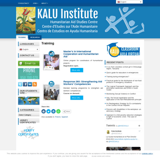 KALU Institute | Humanitarian Aid Studies Centre – Centre d'Etudes sur l'Aide Humanitaire – Centro de Estudios en Ayuda Humanita