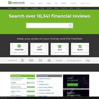 Investimonials: Broker Reviews, Newsletter Reviews, Financial Reviews