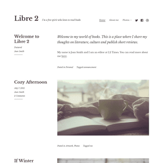Libre 2 – I’m a free spirit who loves to read books