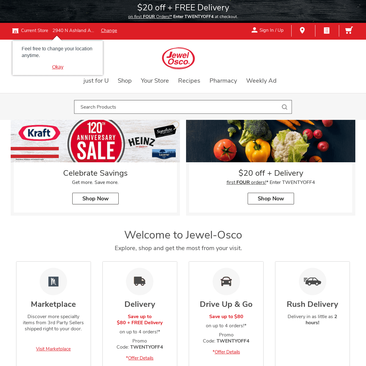 Home - Online Grocery Delivery | Jewel-Osco