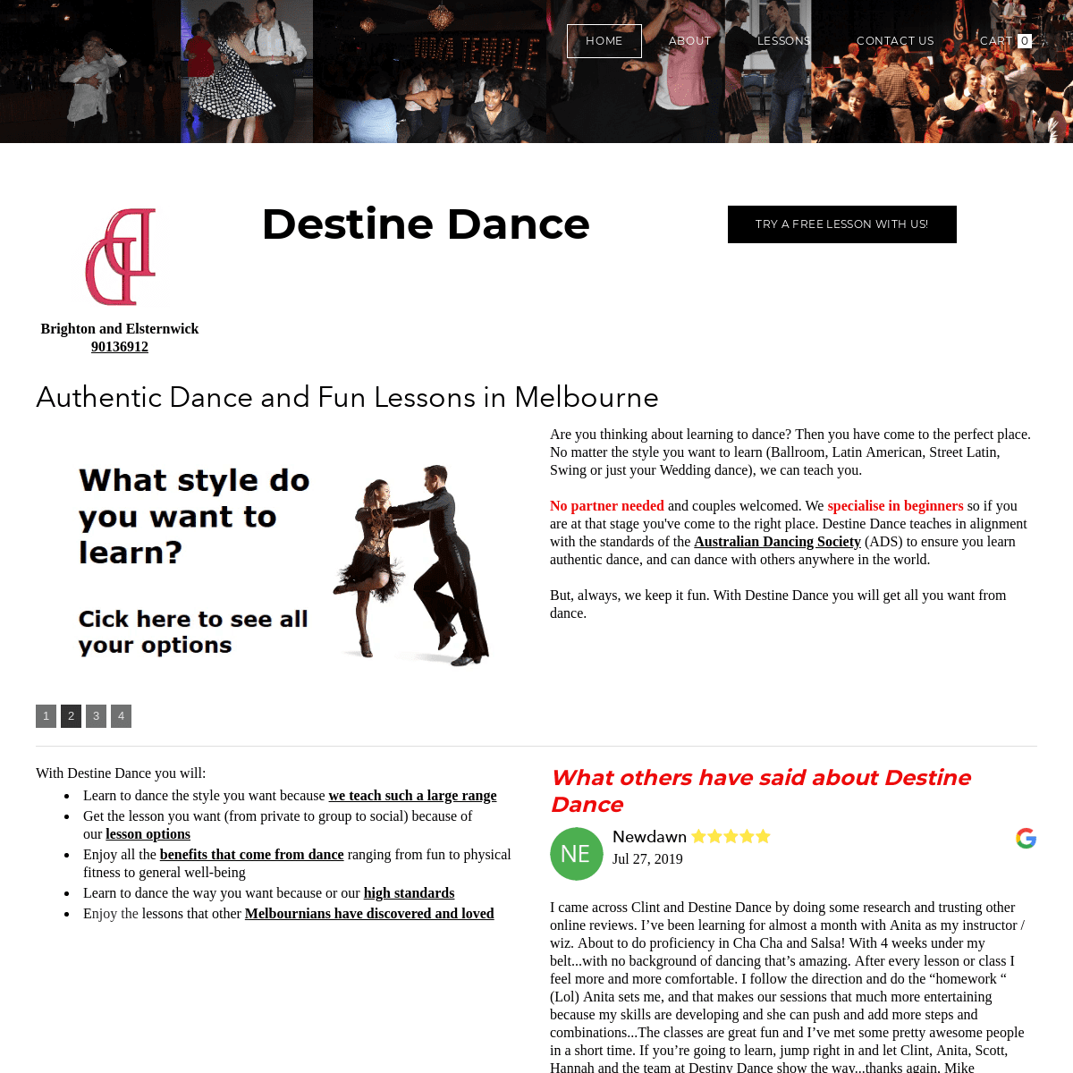 A complete backup of destinedance.com.au
