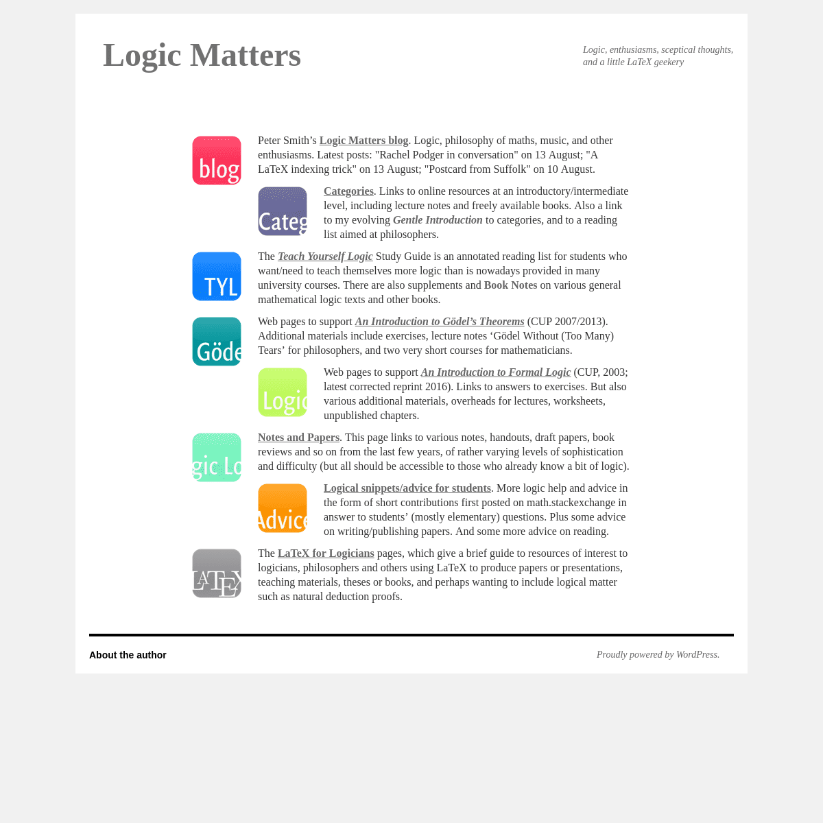 A complete backup of logicmatters.net