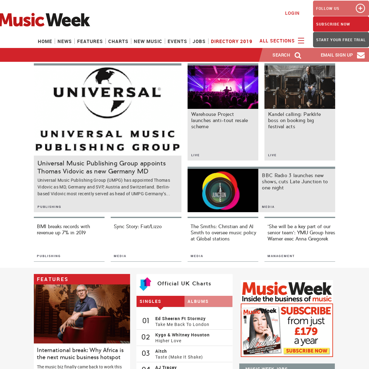 Latest News, Analysis, Opinions and Charts from the Music Industry | Music Week