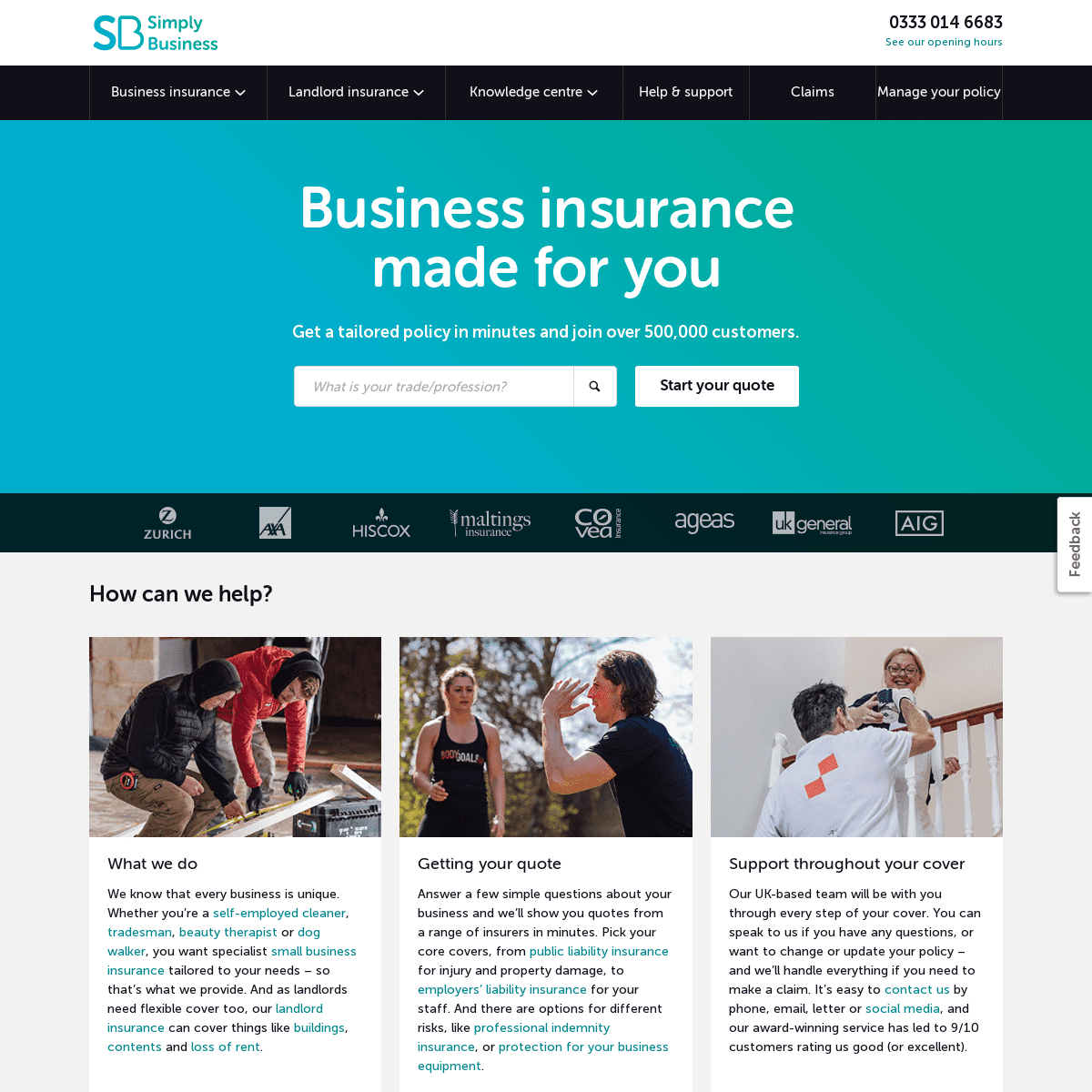 Simply Business - business insurance made for you | public liability, professional indemnity, landlord insurance & more
