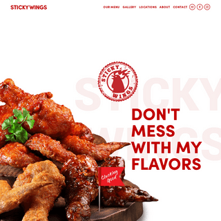 Sticky Wings - Don't Mess With My Flavors