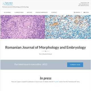 Romanian Journal of Morphology and Embryology | Rom J Morphol Embryol | RJME