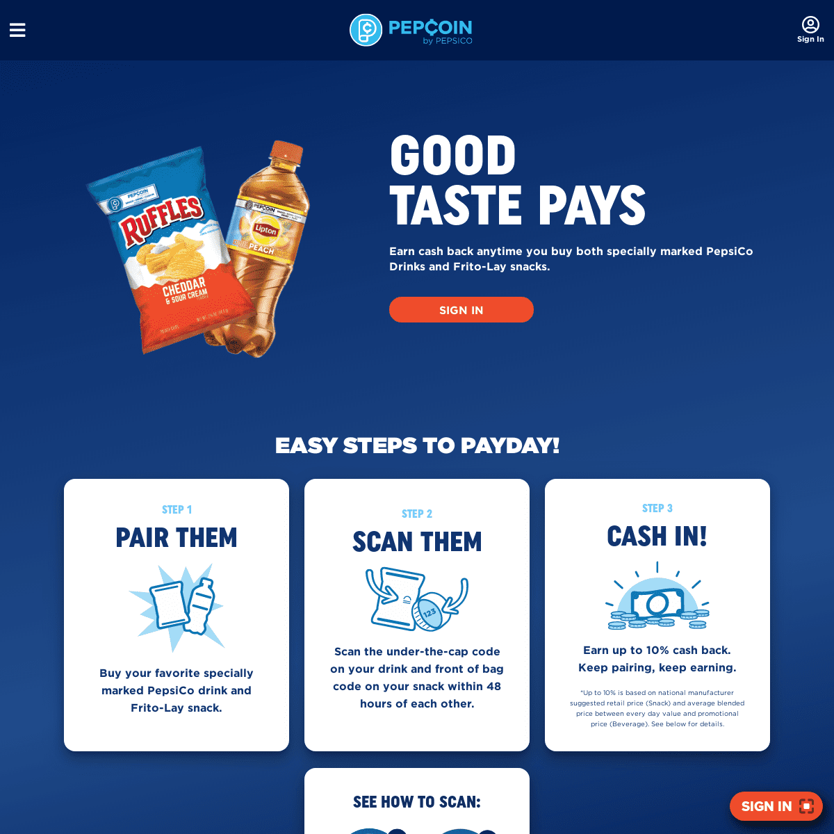 PepCoin by PepsiCo | Buy. Scan. Cash In.