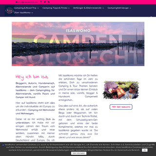 IsasWomo Camping Web-Journal für Alleinfahrer, Paare & Camperdogs