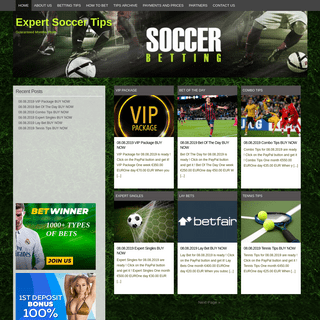 Expert Soccer Tips - Guaranteed Monthly Profit