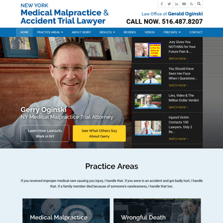 New York Medical Malpractice Attorney | NY Accident Trial Lawyer | The Law Office Of Gerald Oginski, LLC
