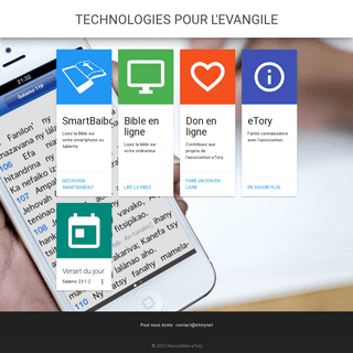 eTory - Technologies pour l'Evangile