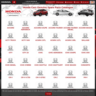 # HONDA CARS - Genuine Spare Parts Catalogue