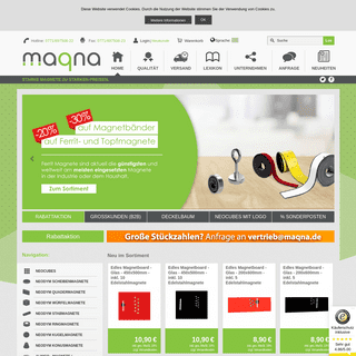 Neodym Magnete jetzt auf maqna.de kaufen