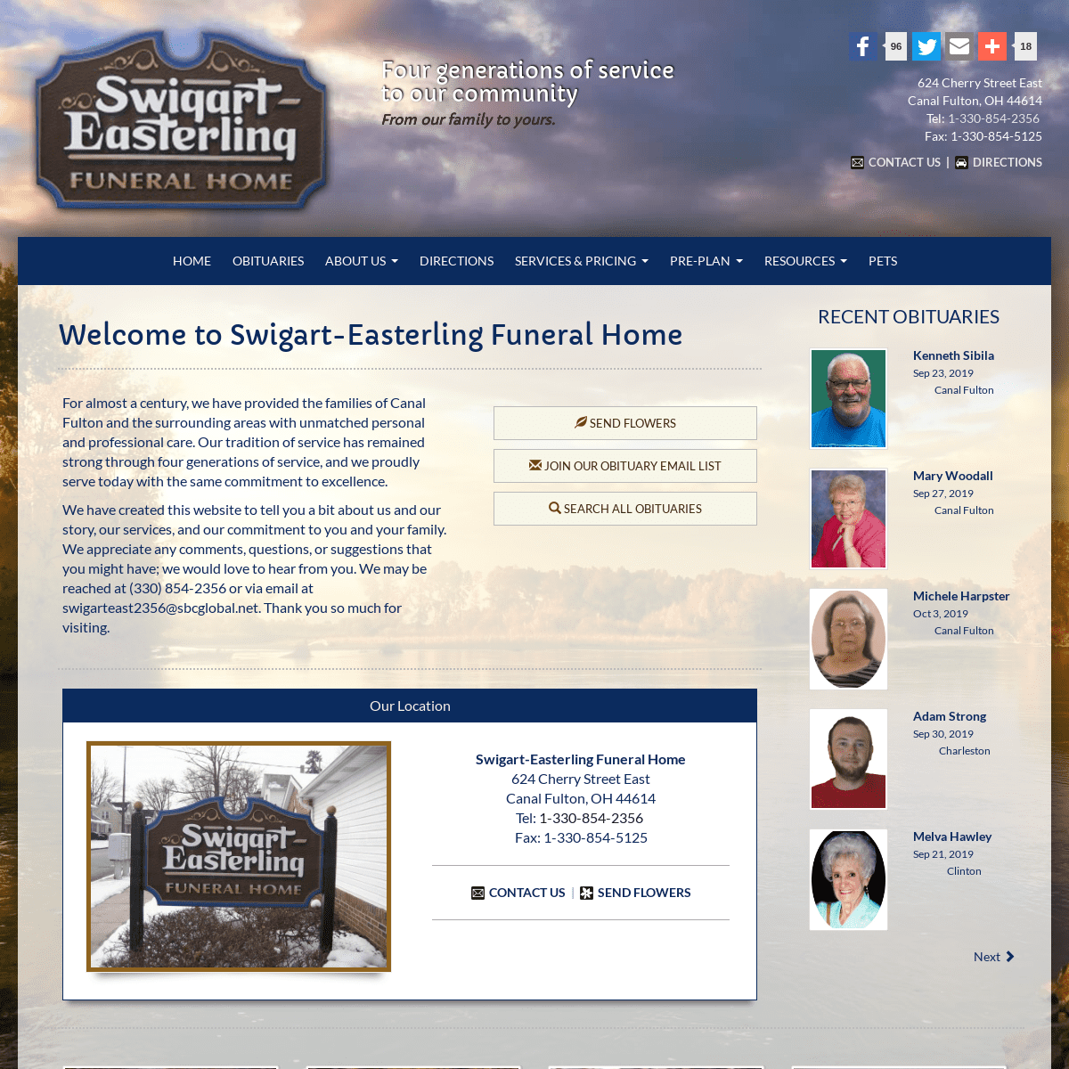 A complete backup of swigarteasterlingfuneralhome.com